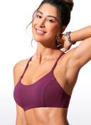 CRZ Yoga Women's Swimwear Tops Sunshine Bikini Top Lace Up Crisscross Fuchsia / L