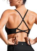 CRZ Yoga Women's Swimwear Tops Sunshine Bikini Top Lace Up Crisscross Turquoise / M