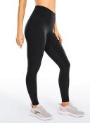 CRZ Yoga Women's Train High Rise Hugged Feel Compression Leggings 28'' Black / XXS