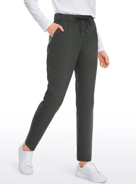 CRZ Yoga Women's Travel Slim Fit Stretch On The Travel Pants 29'' Grey Olive / M