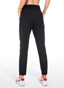 CRZ Yoga Women's Travel Slim Fit Striped Pants 27'' Cinched Leg Adobe Blue / L