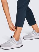 CRZ Yoga Women's Travel Slim Fit Striped Pants 27'' Cinched Leg Ink Blue / XS