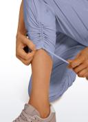 CRZ Yoga Women's Travel Slim Fit Striped Pants 27'' Cinched Leg Ink Blue / XXS