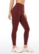 CRZ Yoga Women's Yoga Lounge High Rise Butterluxe Pocket Leggings 25'' Dark Red / L