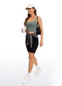 CRZ Yoga Women's Yoga Low Impact Butterluxe Longline Bra Square Neck Mauve / L