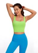 CRZ Yoga Women's Yoga Low Impact Butterluxe Longline Bra Square Neck Mauve / L