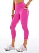 CRZ Yoga Women's Yoga Train High Rise Nakedfeel Pockets Capris 21'' Black / L