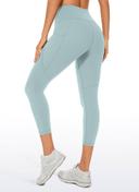 CRZ Yoga Women's Yoga Train High Rise Nakedfeel Pockets Capris 21'' Melanite / M