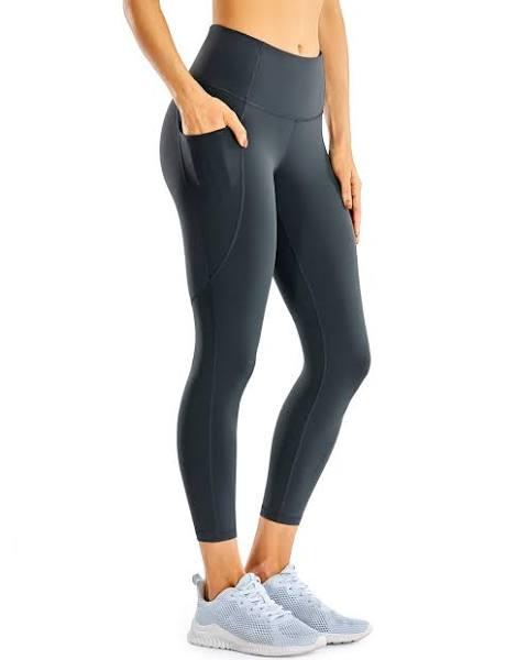 CRZ Yoga Women's Yoga Train High Rise Nakedfeel Pockets Capris 21'' Melanite / M