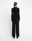 Cue Crepe Buckled Waist Pant in Black 10