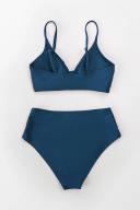 Cupshe Marsala Navy Twist High Waisted Bikini - Navy,L
