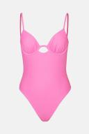 Cupshe x STASSIE Oasis Ruched Underwire One Piece Swimsuit - Pink,XL