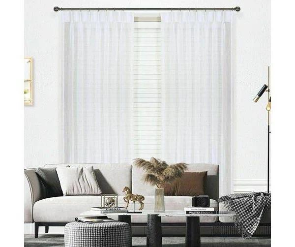 Curtain Wonderland Blizzard Sheer Pinch Pleat Curtains White Pair of 2