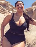 Curvy Kate First Class Plunge Swimsuit Black / 40GG
