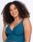 Curvy Kate First Class Plunge Swimsuit Deep Teal / 34FF