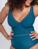 Curvy Kate First Class Plunge Swimsuit Deep Teal / 40E