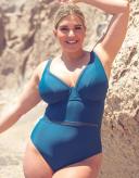 Curvy Kate First Class Plunge Swimsuit Deep Teal / 40E