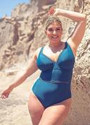 Curvy Kate First Class Plunge Swimsuit Deep Teal / 40E