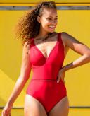 Curvy Kate First Class Plunge Swimsuit Red / 30H