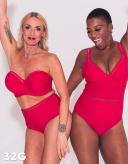 Curvy Kate First Class Plunge Swimsuit Red / 38E