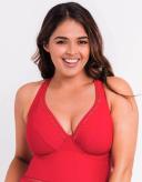 Curvy Kate First Class Plunge Swimsuit Red / 38E