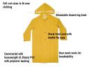 Custom Leathercraft Mens Trench Coat,rain Coat Job Site Safety Equipment, Yellow, XLarge US