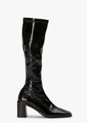 Damon Black Crinkle Patent Calf Boots | Boots | Tony Bianco Black Crinkle Patent / 6.5