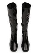 Damon Black Crinkle Patent Calf Boots | Boots | Tony Bianco Black Crinkle Patent / 6.5
