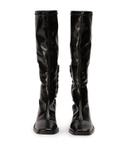 Damon Black Crinkle Patent Calf Boots | Boots | Tony Bianco Black Crinkle Patent / 6.5