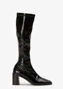 Damon Black Crinkle Patent Calf Boots | Boots | Tony Bianco Black Crinkle Patent / 6.5
