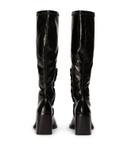 Damon Black Crinkle Patent Calf Boots | Boots | Tony Bianco Black Crinkle Patent / 6.5