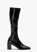 Damon Black Crinkle Patent Calf Boots | Boots | Tony Bianco Black Crinkle Patent / 8.5