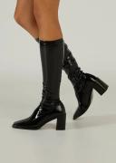 Damon Black Crinkle Patent Calf Boots | Boots | Tony Bianco Black Crinkle Patent / 9.5