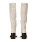 Damon Ecru Crinkle Patent Calf Boots | Boots | Tony Bianco Ecru Crinkle Patent / 10