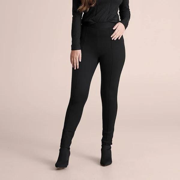 Dannii Minogue Petites Full Length Ponte Leggings | Black | 12P