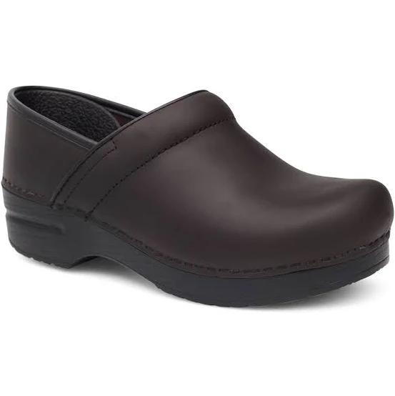 Dansko - Womens Wide Pro Clogs & Mules Antique Brown, Size-39