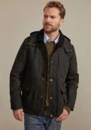Darlington Mens Waxed Cotton Hooded Jacket - Navy
