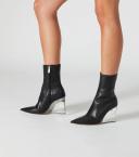 Dasha Black Como/Clear Ankle Boots | Boots | Tony Bianco Black Como/Clear / 7.5