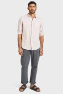 David Jones Academy Brand Hampton Linen Shirt in Seashl, Size XS