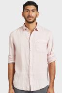 David Jones Academy Brand Hampton Linen Shirt in Seashl, Size XS