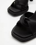 David Jones Alias Mae Gipsy Satin Heel in Black, Size 39 EU