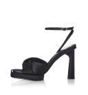David Jones Alias Mae Gipsy Satin Heel in Black, Size 40 EU