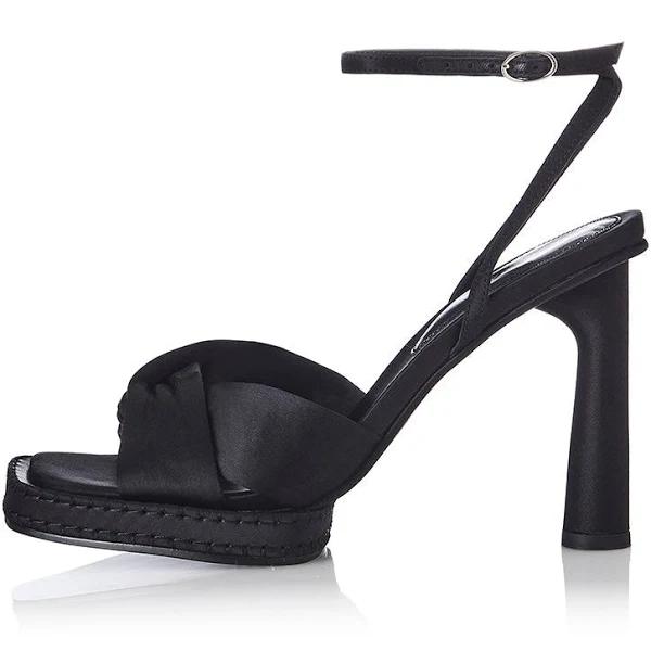 David Jones Alias Mae Gipsy Satin Heel in Black, Size 40 EU