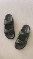 David Jones Alias Mae Paris Sandal in Aqua Leather, Size 41 EU