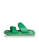 David Jones Alias Mae Paris Slide in Green Leather, Size 41 EU