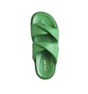 David Jones Alias Mae Paris Slide in Green Leather, Size 41 EU
