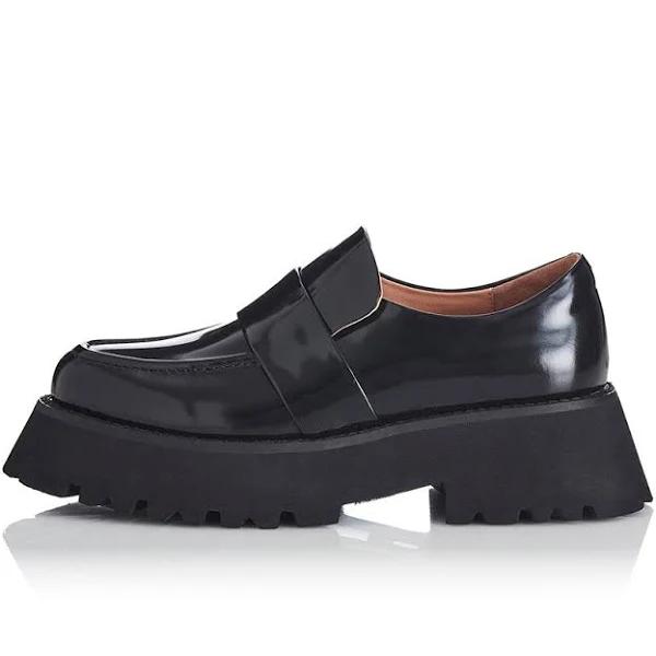 David Jones Alias Mae Tara Loafer in Black, Size 36 EU