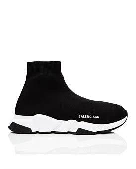 David Jones Balenciaga Speed LT Sneaker in Black/White/Black, Size 44 EU