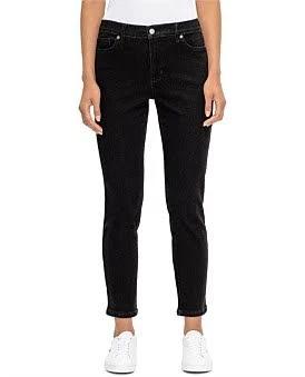David Jones Banana Republic Mid-Rise Skinny Jean in Black Wash, Size 30 in