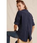 David Jones Bella Dahl Split Back Button Down Shirt in Rose Petal, Size Medium